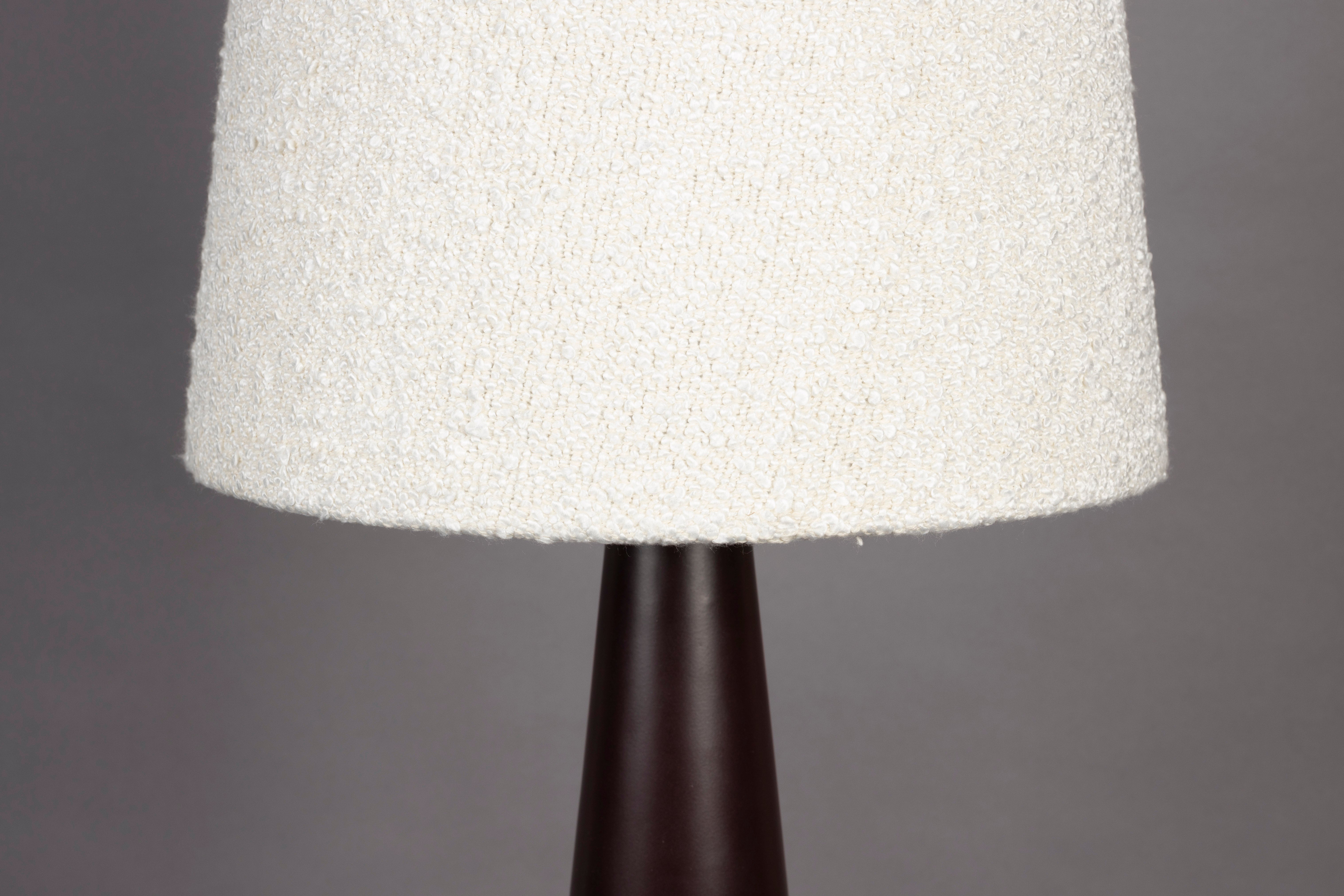 Dutchbone Miki White Boucle & Black Floor Lamp
